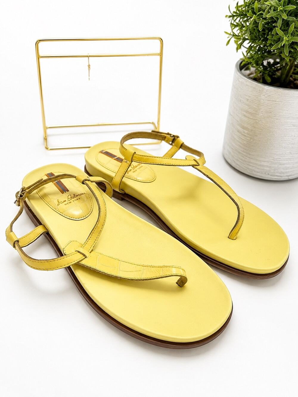 Sam Edelman New York Women’s Leather Thong Sandals – Size 7.5 (EU 37.5)